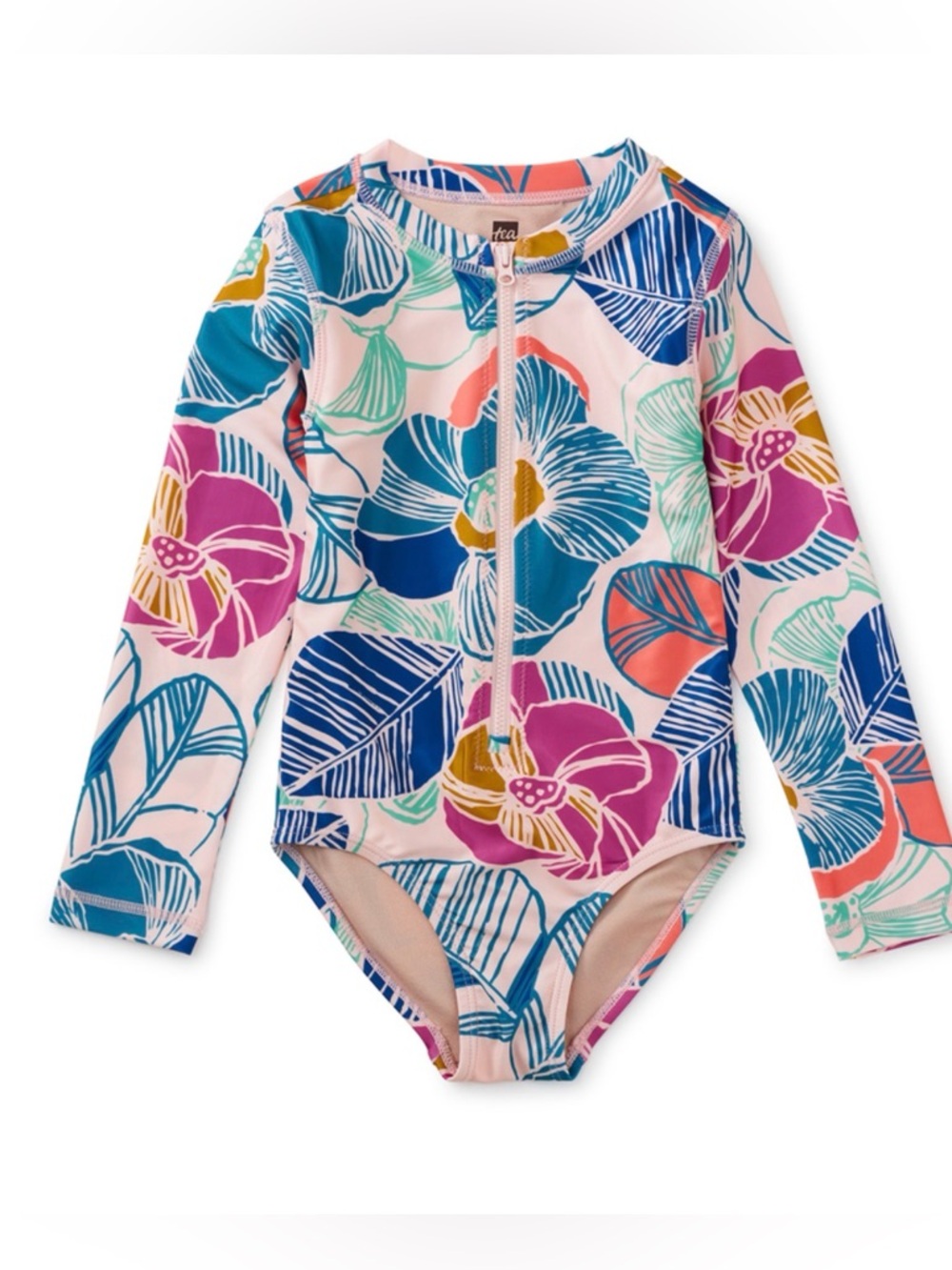 Kids Tea Collection Swim One Piece Rashguard Long Sleeve 7
